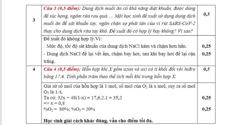 đề thi giữa kì 2 hóa 10 chuẩn