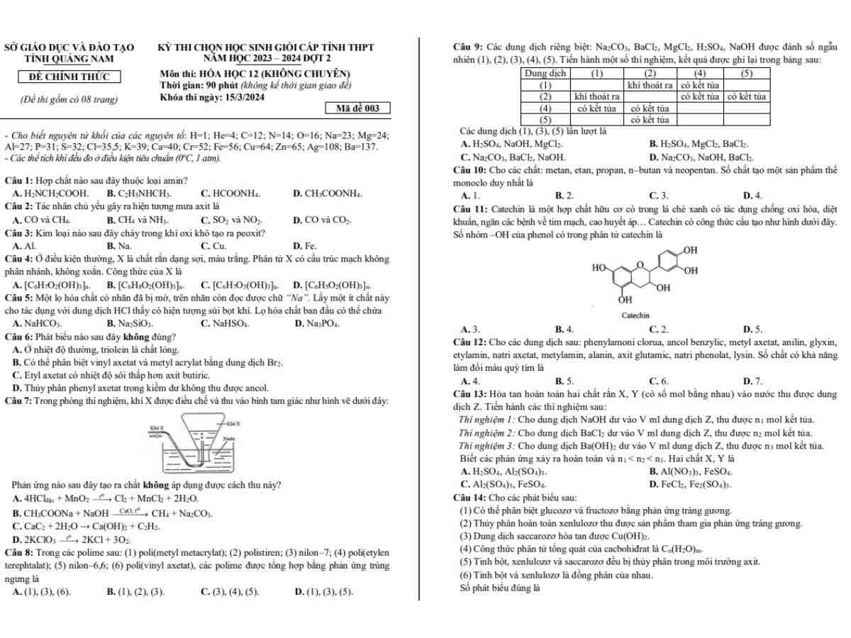 đề thi hsg hóa 12 đề 1