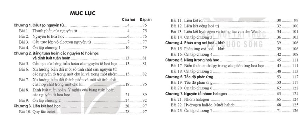 giải sbt hóa 10 kết nối tri thức