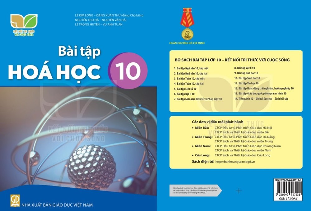 Giới thiệu SBT Hóa 10 Kết nối tri thức và cập nhật file PDF mới nhất